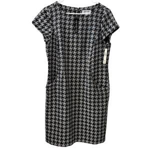 NWT Shelby & Palmer Houndstooth Sheath Dress Size 12